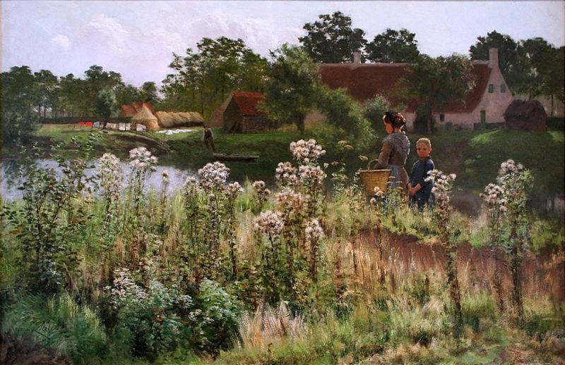 Emile Claus The river Lys at Astene France oil painting art